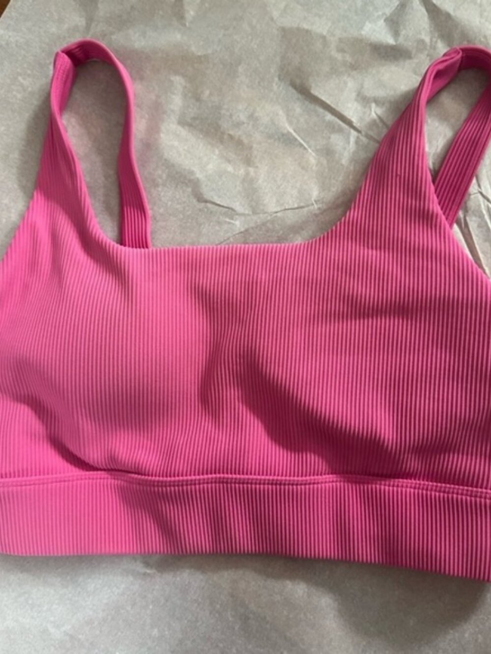 Zyia Vibrant Pink Ribbed Sports Bra
